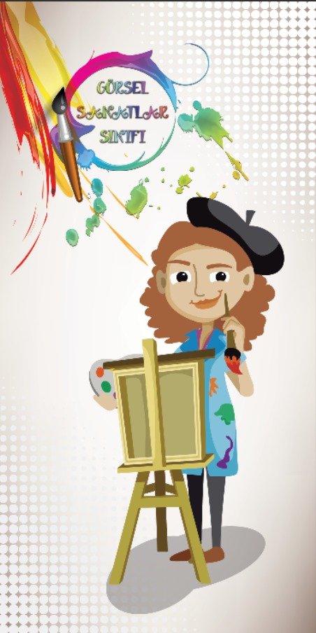 Görsel Sanatlar Sınıfı Kapı Giydirme