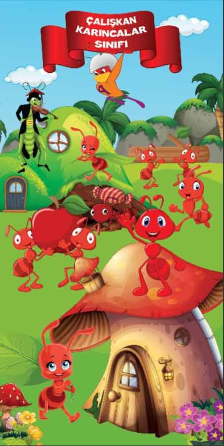 Çalışkan Karıncalar Sınıfı İlkokul Kapı Giydirme