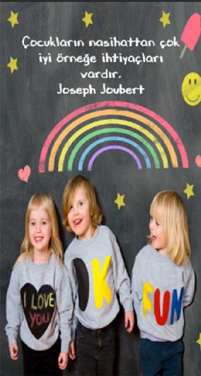 Çocukların Nasihatten Çok Örneğe İhtiyacı Vardır Kapı Giydirme