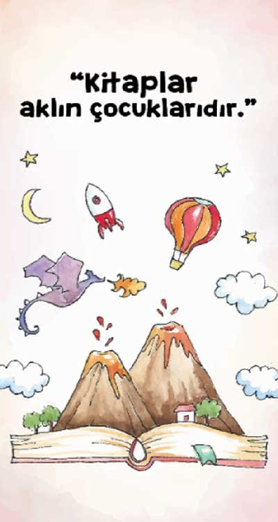 Kitaplar Aklın Çocuklarıdır Kapı Giydirme
