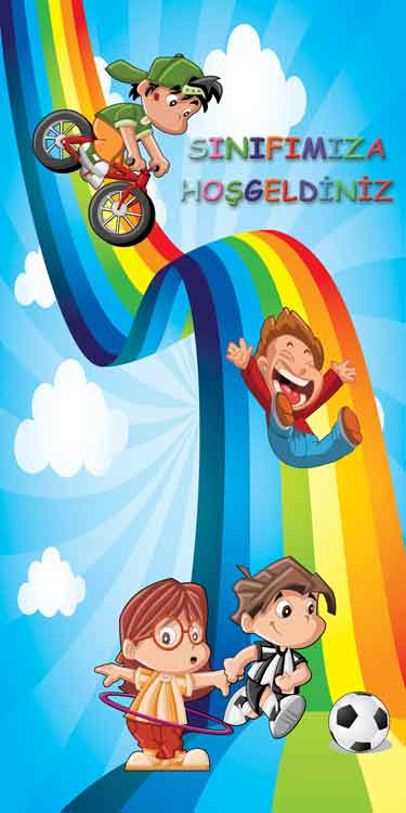 İlkokul Sınıf Kapısı Giydirme