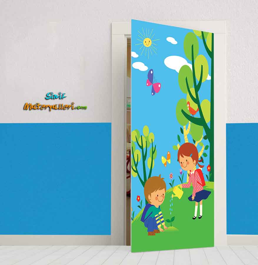 İlkokul Sınıf Kapısı Giydirme