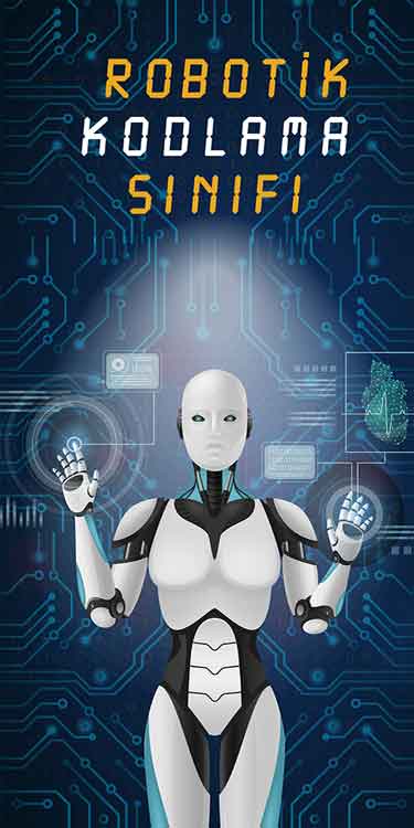 Robotik ve Kodlama Sınıfı Kapı Giydirmesi