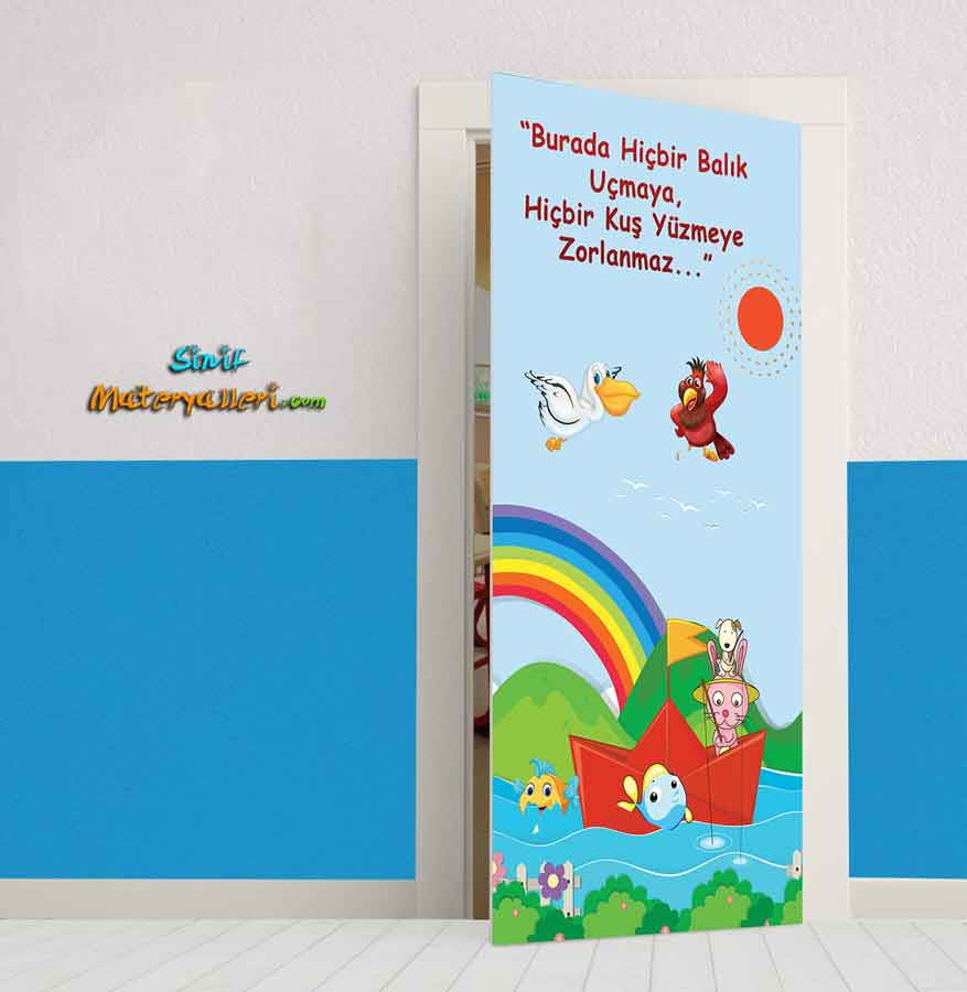 İlkokul Sınıf Kapı Giydirme