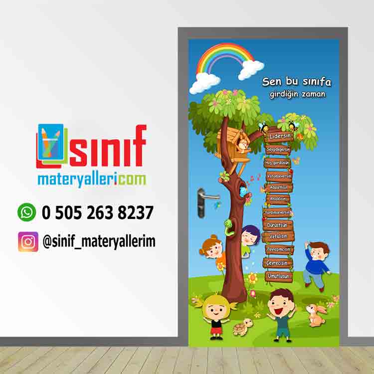 Sen Bu Sınıfa Girdiğin Zaman Kapı Giydirmesi