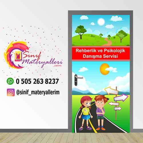 Rehberlik ve Psikolojik Danışma Servisi Kapı Giydirmesi
