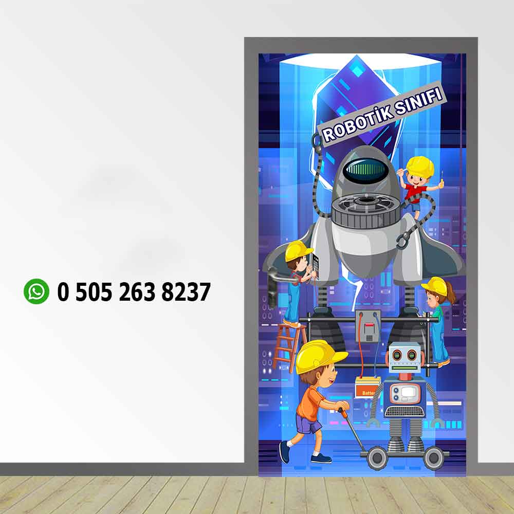 Robotik Sınıfı Kapı Giydirme