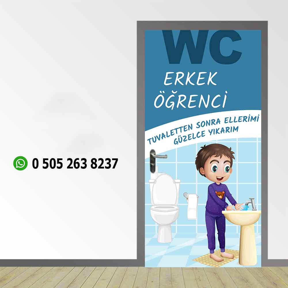 Erkek Öğrenci Tuvaleti Kapı Giydirme 13