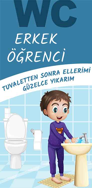 Erkek Öğrenci Tuvaleti Kapı Giydirme 13