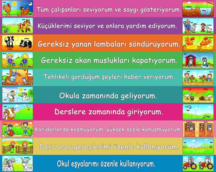 Zıtlıklar Ve Okul Kuralları Merdiven Yazıları