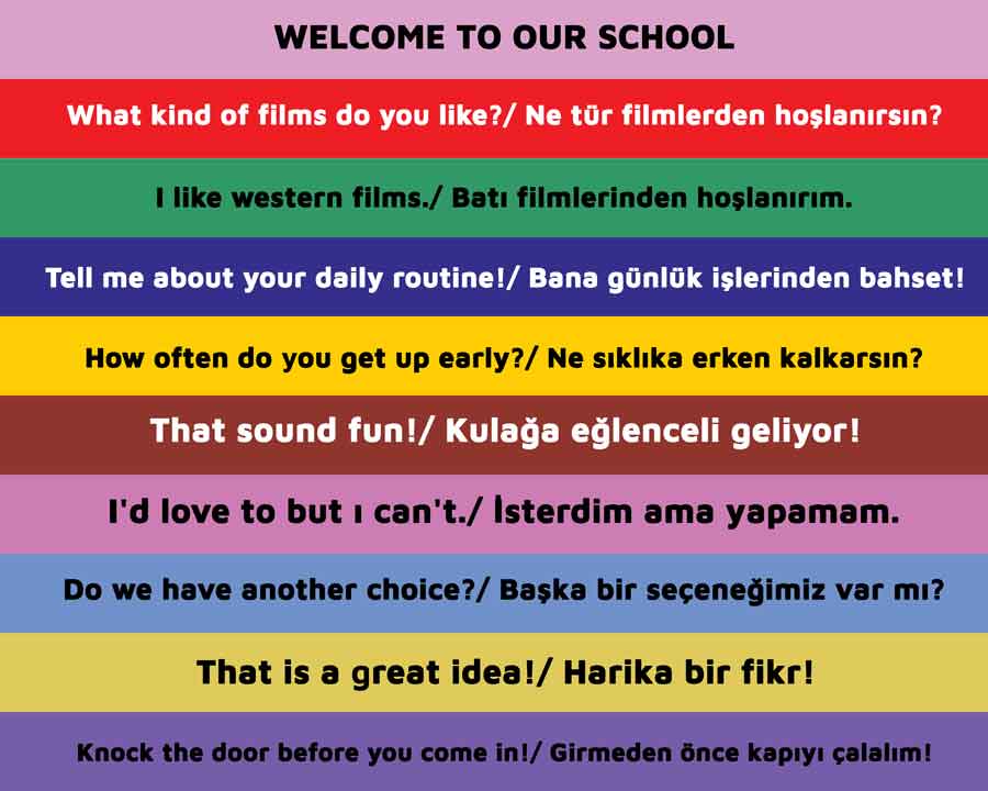İngilizce Merdiven Yazıları