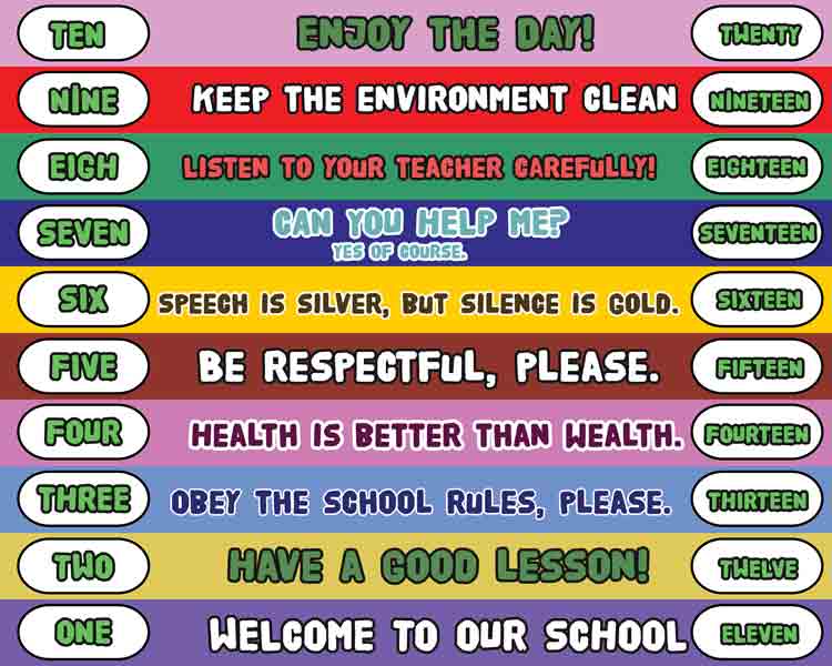 İngilizce Merdiven Yazıları