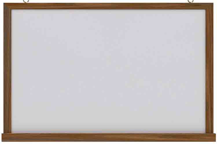 Nostalji Lüks Ahşap Çerçeveli Duvara Monte Beyaz Yazı Tahtası