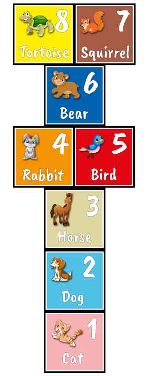 İngilizce Hayvanlar Sek Sek Oyunu