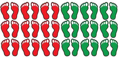 Okul Zemini İçin Ayak İzleri