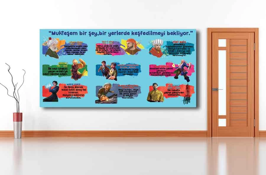 Ünlü Mucitler Ve İcatları Okul Posteri