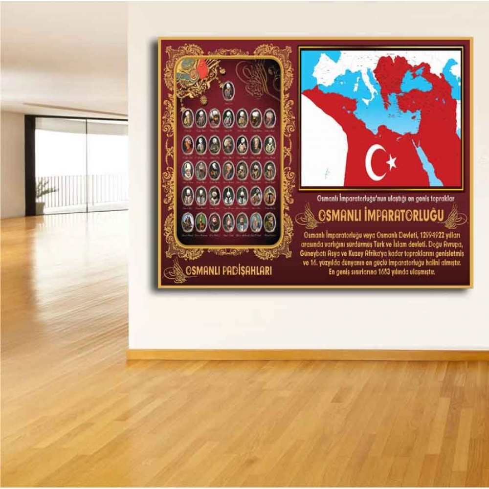 Osmanlı Devleti ve Osmanlı Padişahları Posteri