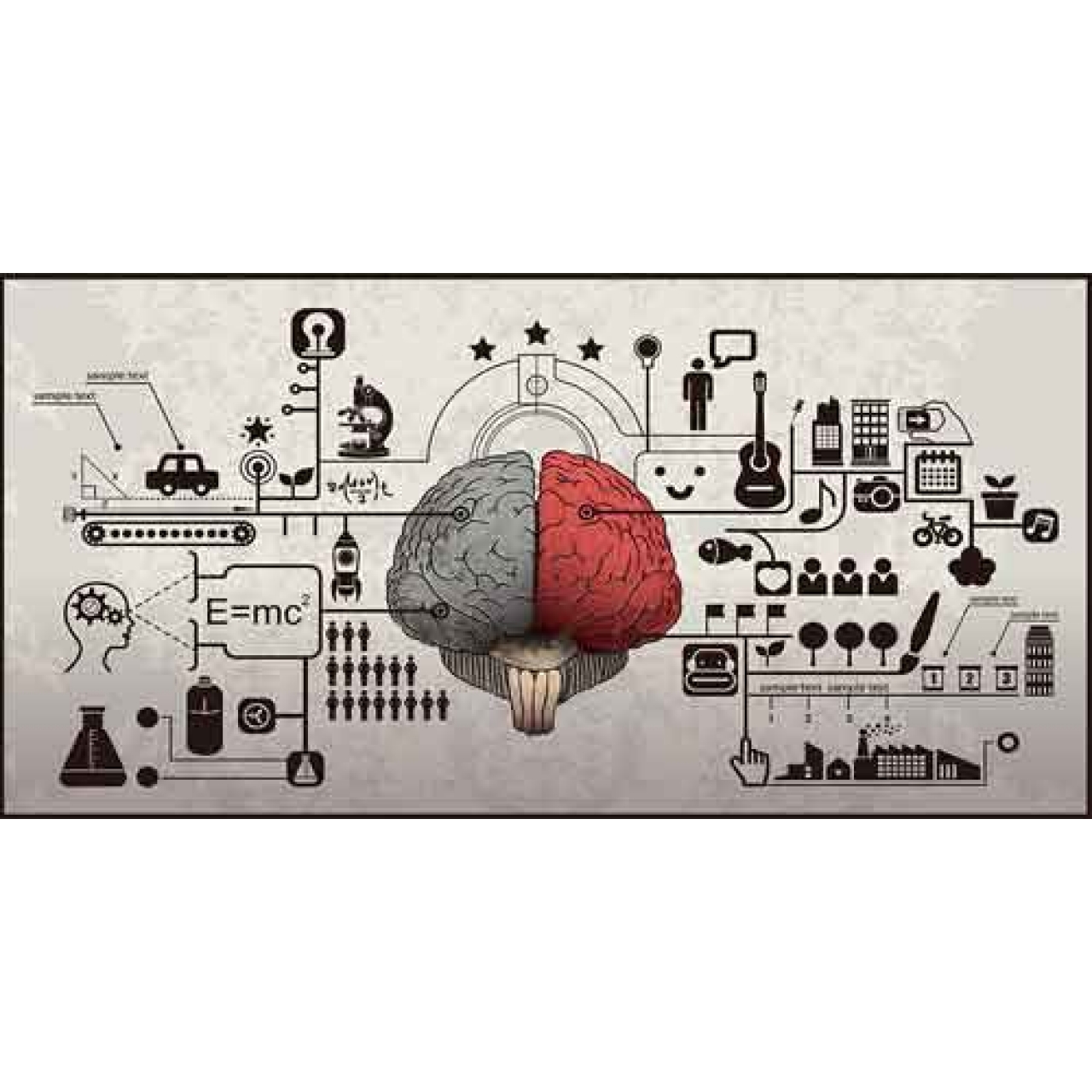 Beynimizin Bölümleri Okul Posteri