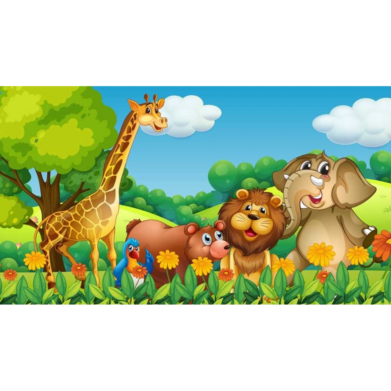 Ana Okulu Orman ve Hayvanlar Posteri