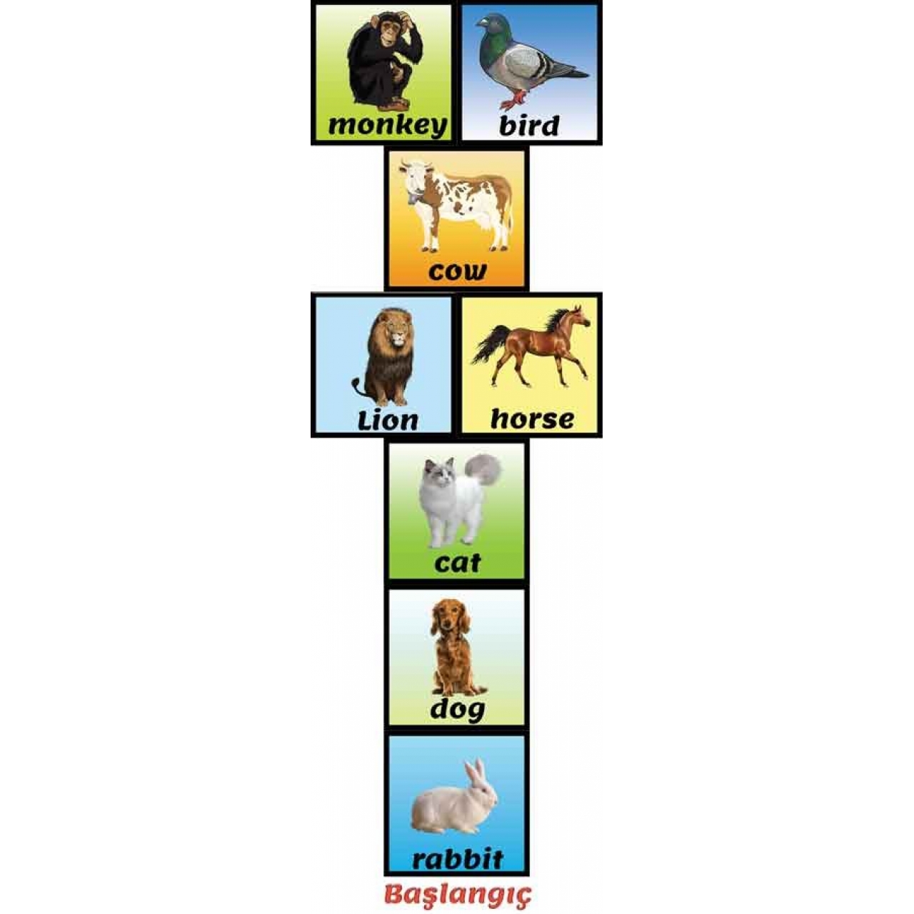 Sek sek Oyunu İngilizce Hayvanlar