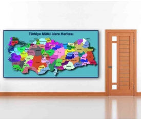 Türkiye Mülki İdare Haritası Okul Posteri